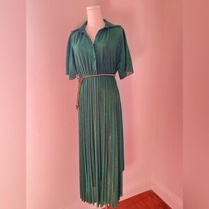 Dixie Metallic Green Maxi Dress